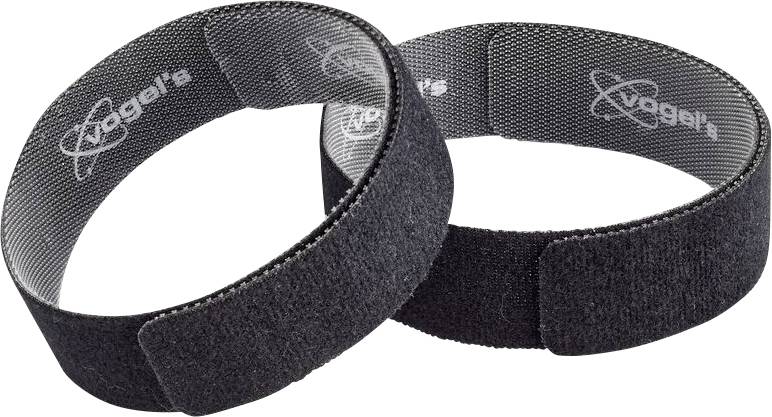 Dve čierne suchošípové pásky na upevnenie predmetov, s logom značky na vnútornej strane.