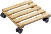 Metafranc WU0825340 Kolieskový podstavec pod kvetináč, materiál bambus, max. 60 kg, 300 mm x 300 mm x 74 mm