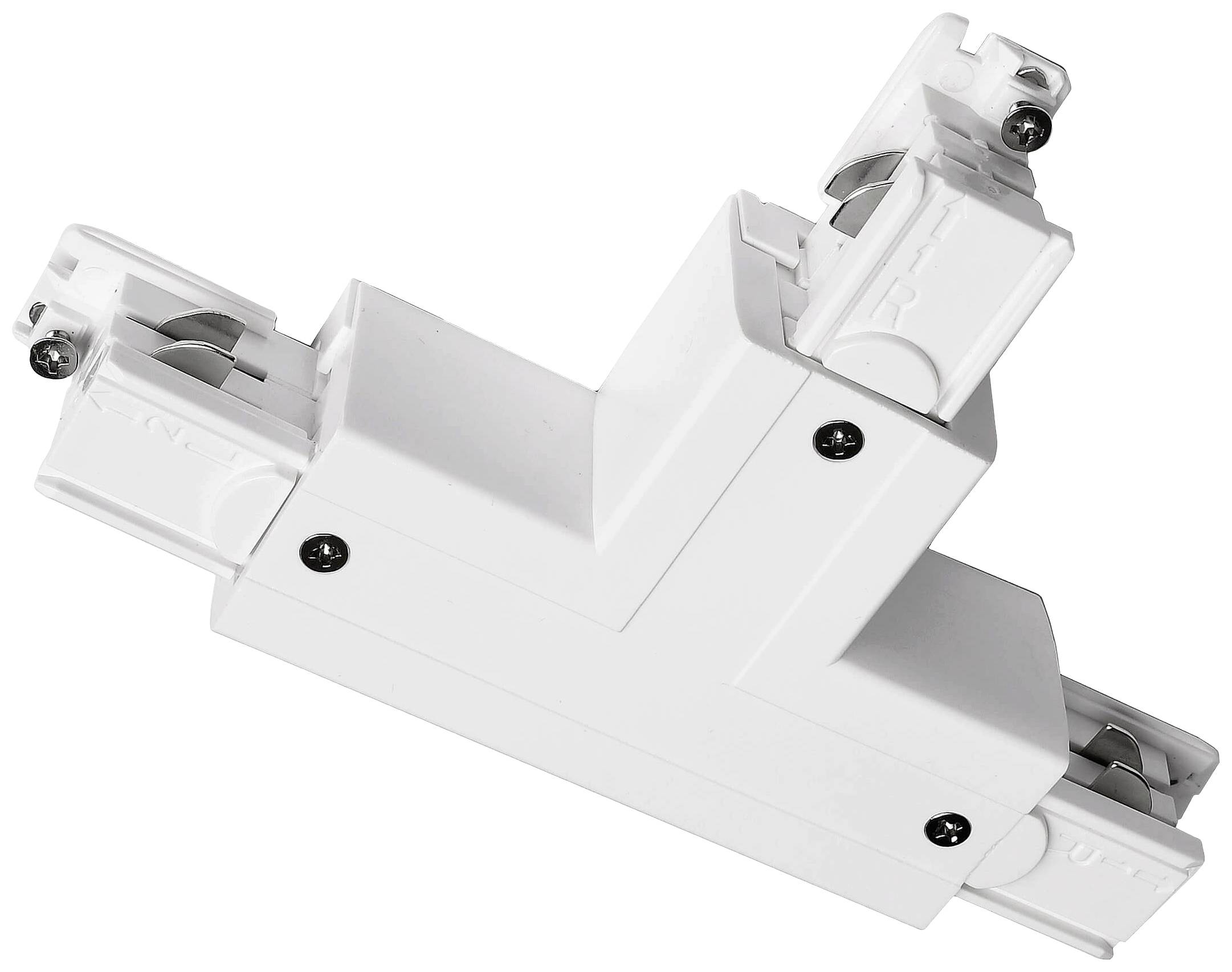 Deko Light 710030 D Line T-Verbinder rechts-rechts-links mit Wechselmechanik Componente per sistema su binario ad alta tensione Binario conduttore tri
