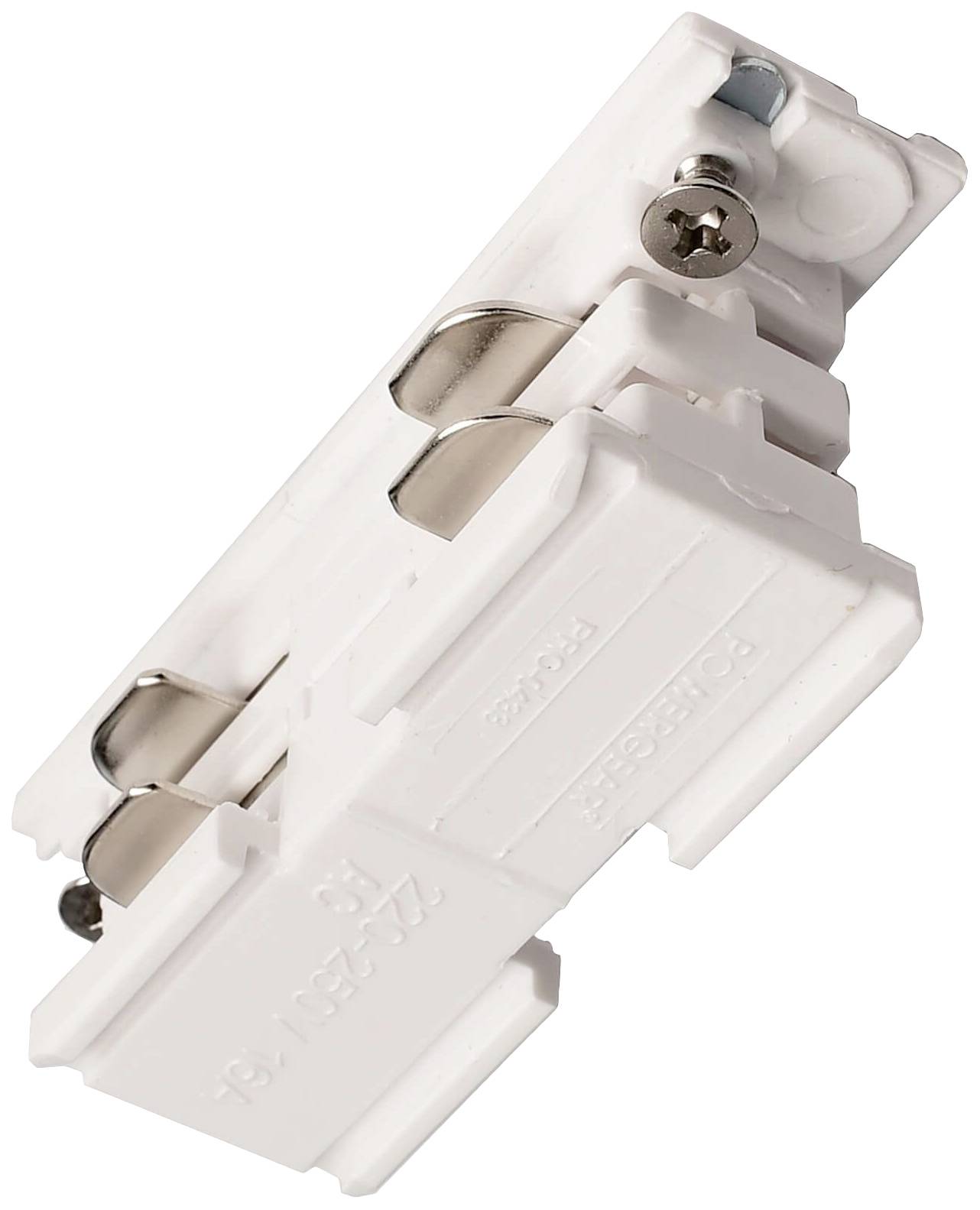 Deko Light 710015 D Line elektrischer Verbinder Componente per sistema su binario ad alta tensione Binario conduttore trifase Bianco