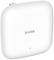 Stenový, štvorcový, biely D-Link WiFi router so zaoblenými rohmi.