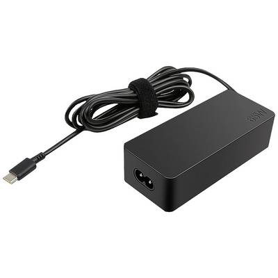Čierna napájacia jednotka s USB-C portom a navinutým káblom.