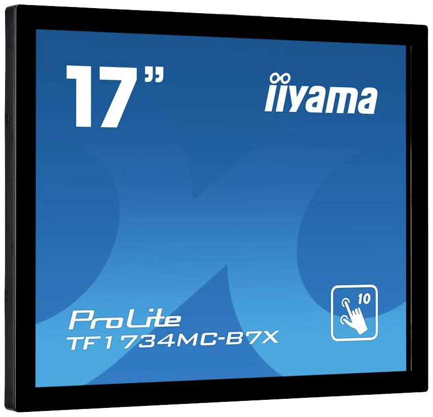 17-palcový dotykový monitor ProLite od spoločnosti iiyama, model TF1734MC-B7X, s multitouch funkciou, vhodný pre rôznorodé použitie.