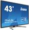 43-palcový monitor iiyama ProLite s 4K UHD rozlíšením a VA panelom. Displej zobrazuje model 'X4373UHSU'.