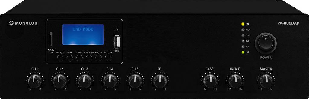 Monacor PA-806DAP Amplificatore PA 60 W 1 canale 1 zona