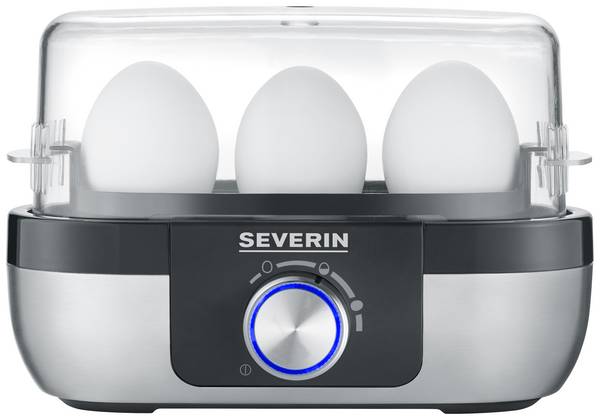 Severin EK 3163 varič vajec bez BPA, s odmerkou, s prepichovačom vajec nerezová oceľ, čierna