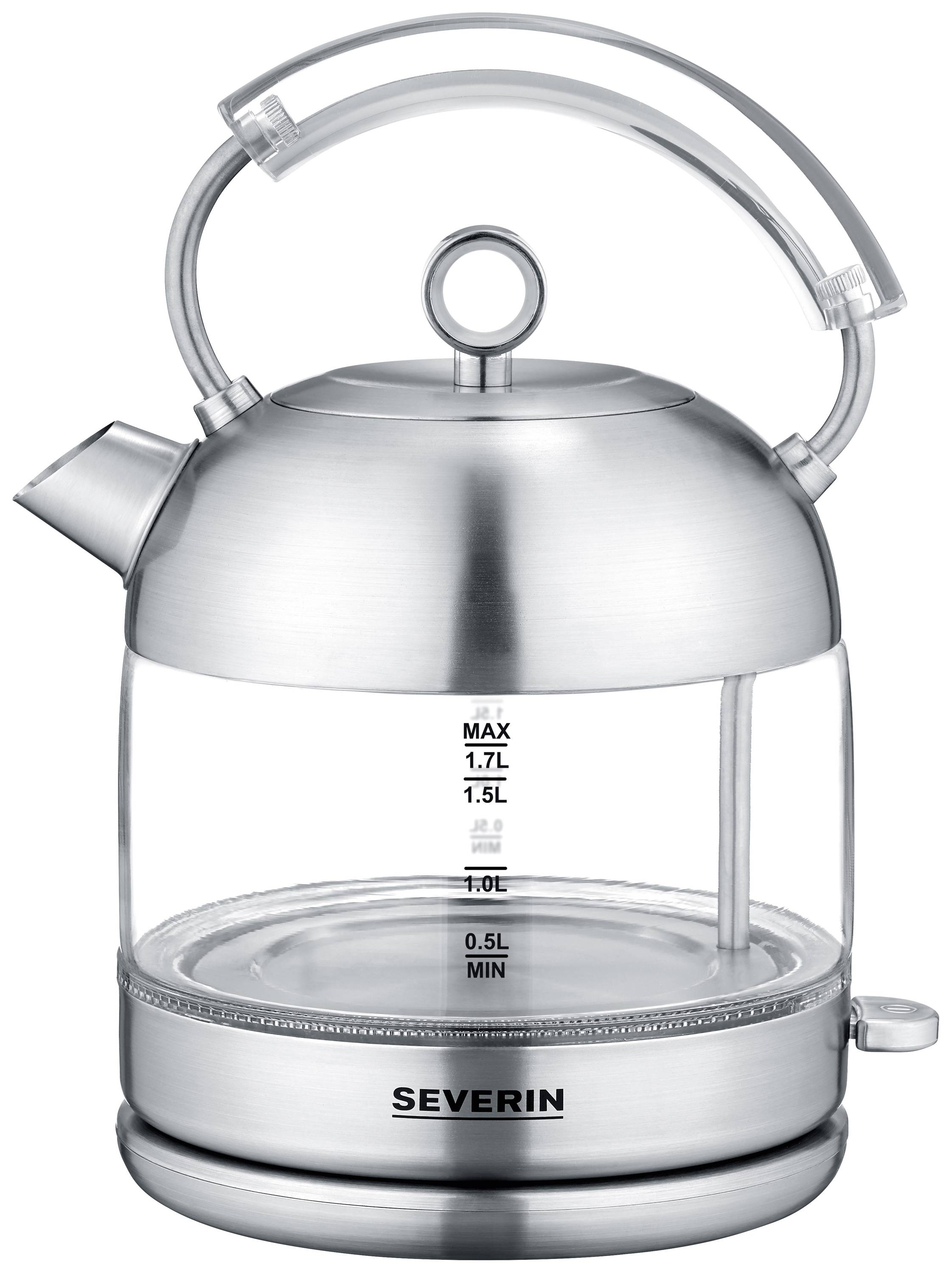 Severin WK 3459 Bouilloire sans fil, sans BPA acier inoxydable Contenance: 1.7 l