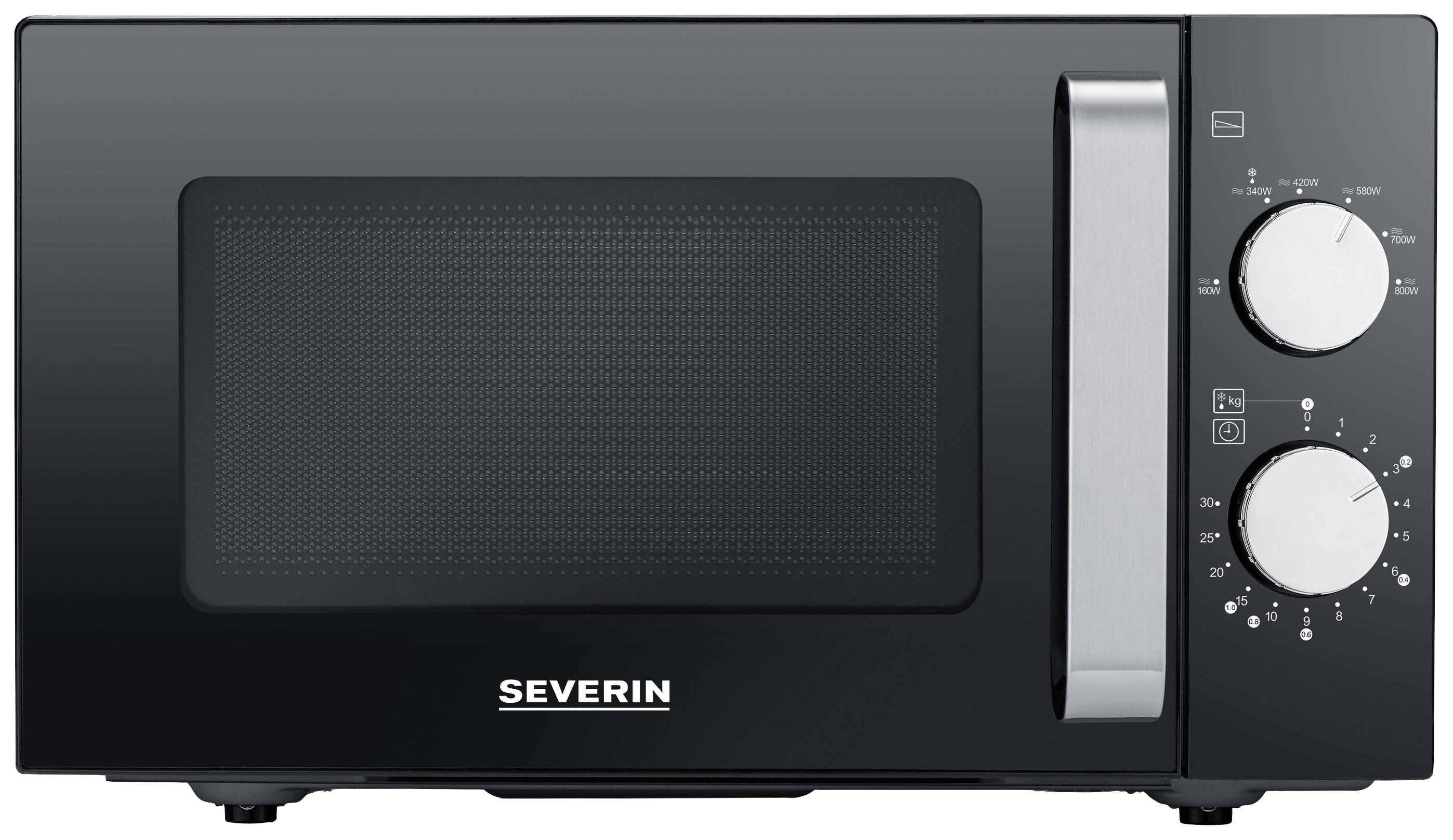 Severin MW 7761 Forno a microonde Nero, acciaio inox 800 W