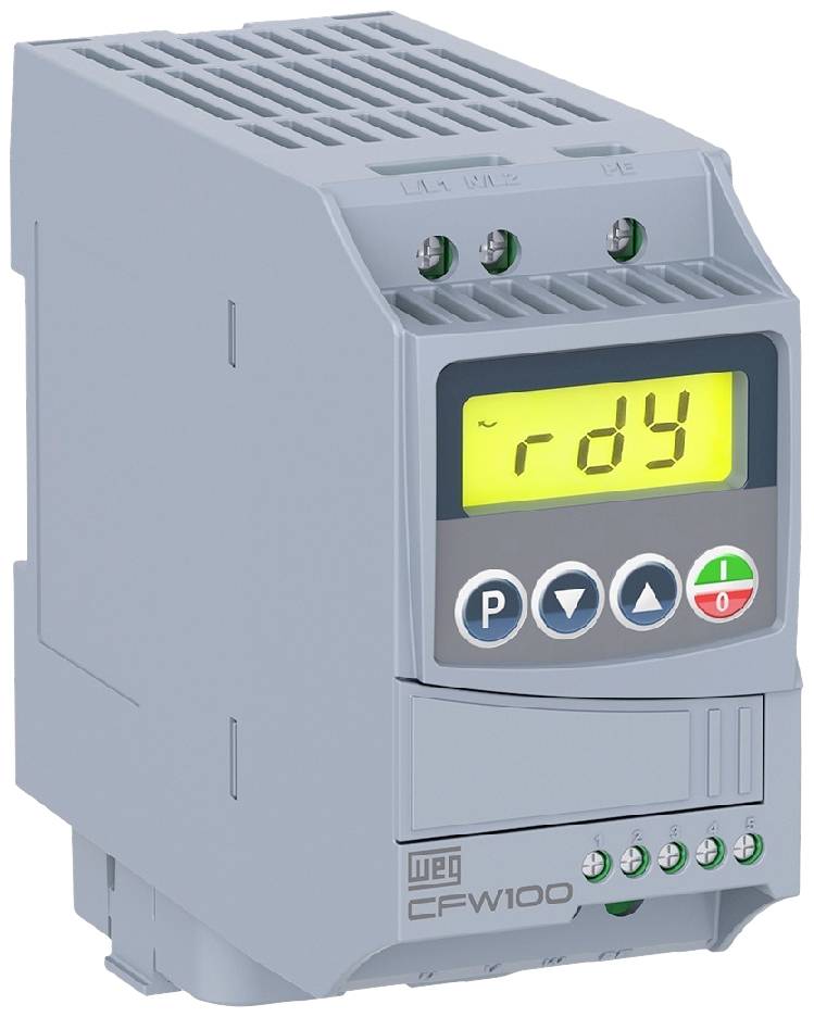 WEG Frekvensomformer CFW100 B 02P6 S2 0.37 kW 1-faset 200 V, 240 V