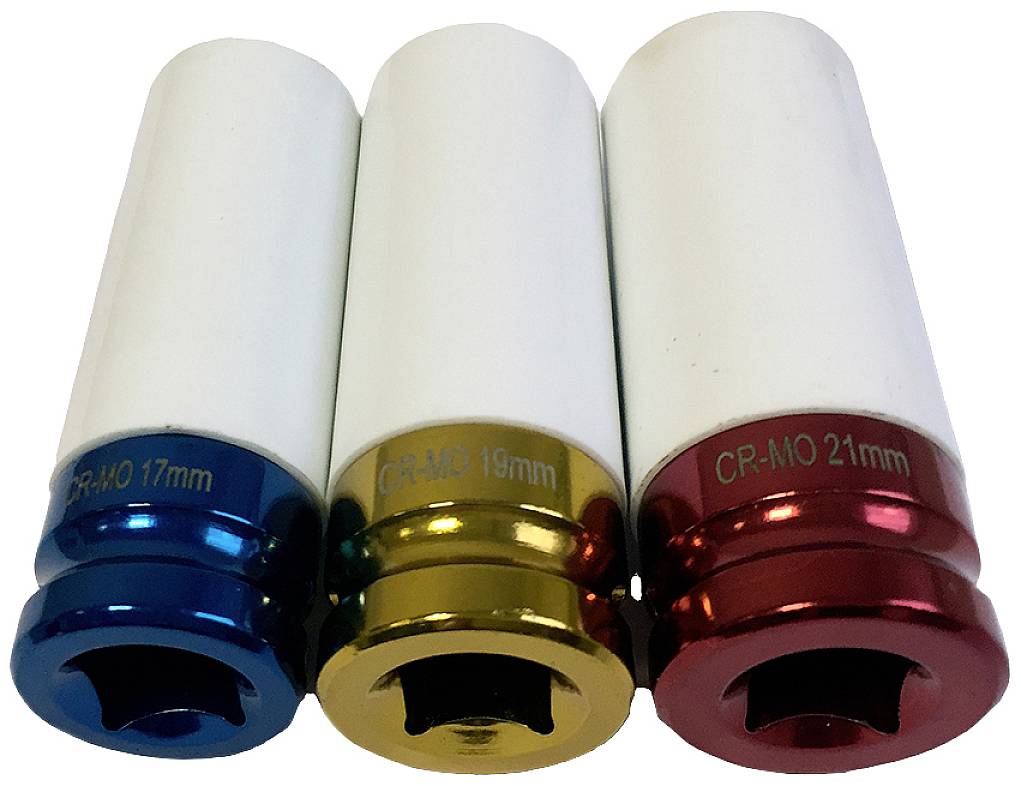 HP Autozubehör HP Alufelgen Schoneinsätze 17-19-21mm 13213 Kunststof hylster 17 - 21 mm 1/2 (12,5 mm)