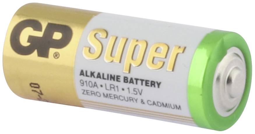 Alkalická batéria GP, model Super, 1,5V, pripravená na predaj.