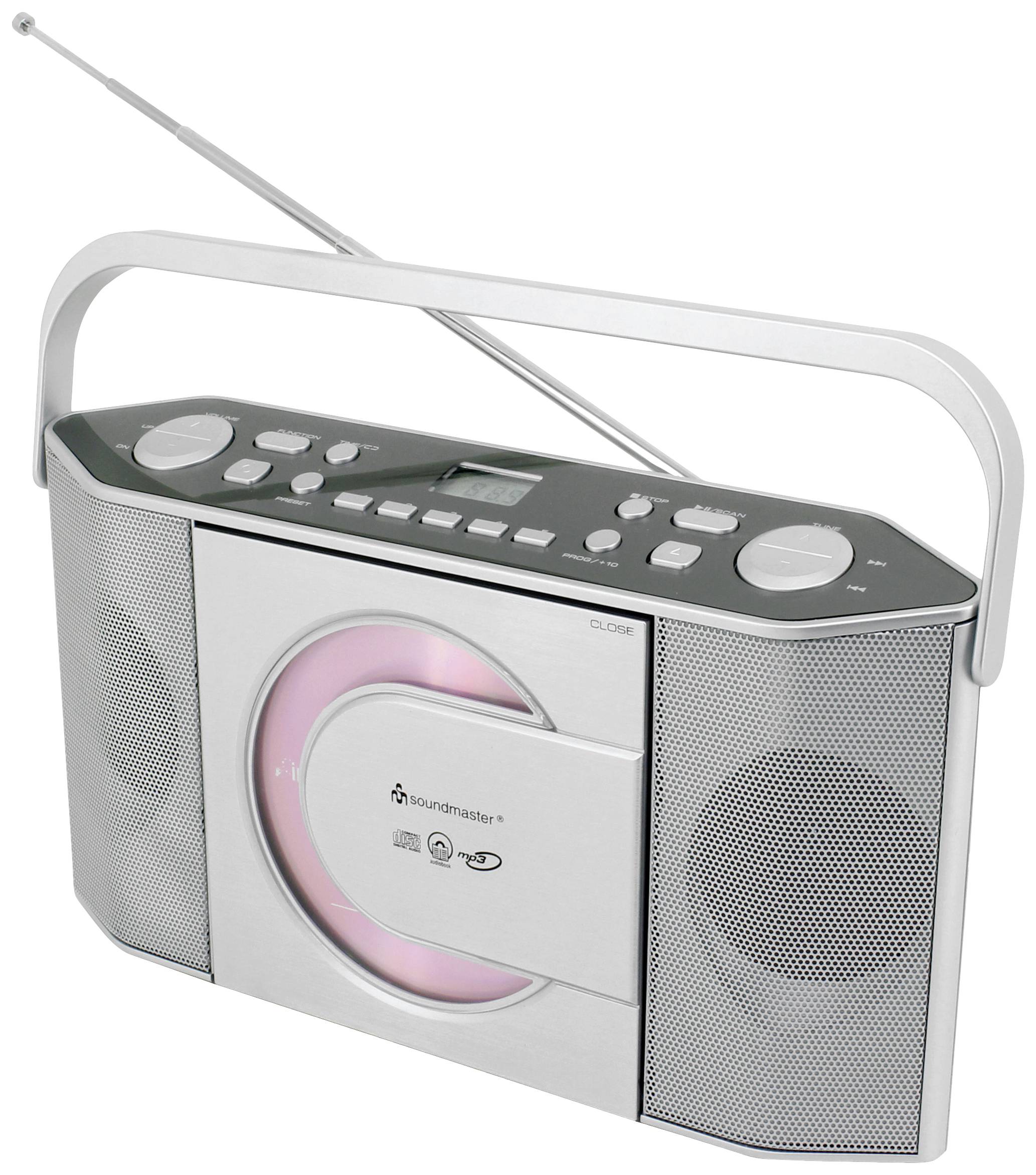 soundmaster RCD1755SI Radio CD FM CD Argento