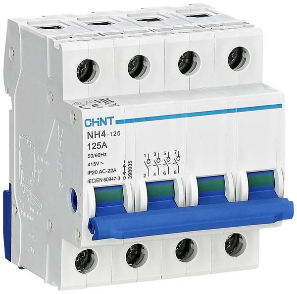 Chint 398045    modrá, biela 4-pólové  100 A  240 V, 415 V