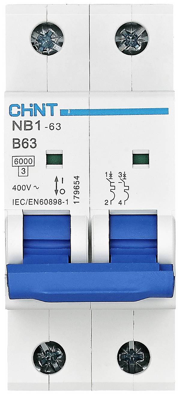 <br>  Chint<br>  179647<br>  NB1-63 2P B25 6kA DB<br>  elektrický istič<br>  <br>  <br>  <br>  2-pólový<br>  25 A<br>  <br>  240 V, 415 V<br>
