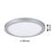 Okruhové ploché LED stropné svietidlo so strieborným rámom, priemer 190 mm, výška 28 mm. Ideálne do moderných obytných priestorov.