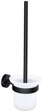 tesa MOON BLACK súprava kefa na WC lepidlo  kov