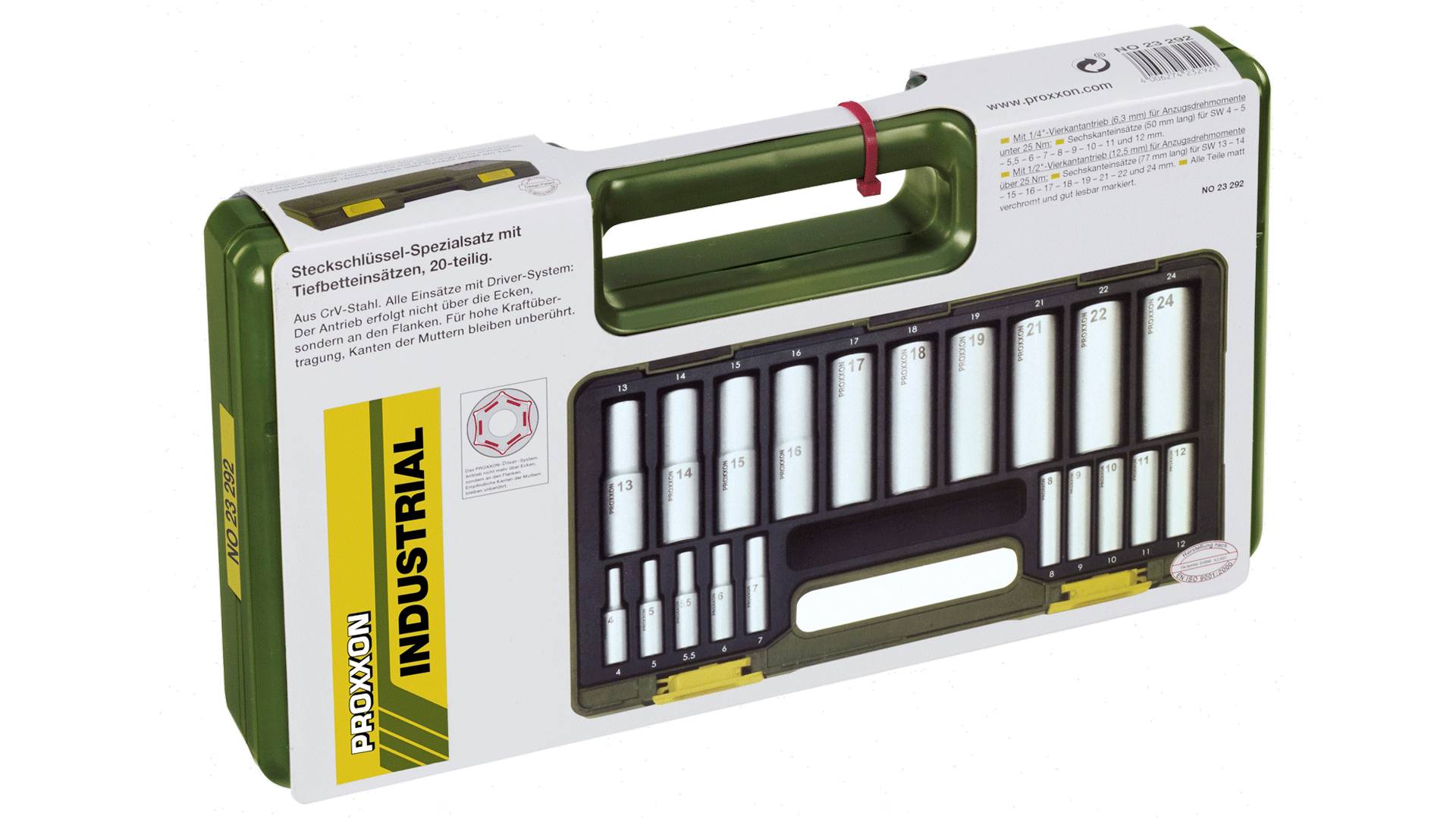 Proxxon súprava nástrčných kľúčov, 1/2" (12.5 mm), 1/4" (6,3 mm), 20-dielna, 23292-3