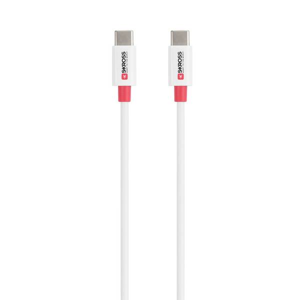 Skross USB kábel USB 2.0 USB-C ® zástrčka, USB-C ® zástrčka 1.20 m biela guľatý SKCA0008C-C120CN