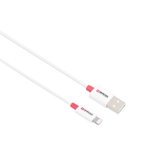 Skross USB kábel USB 2.0 USB-C ® zástrčka 2.00 m biela guľatý SKCA0005A-MFI200CN