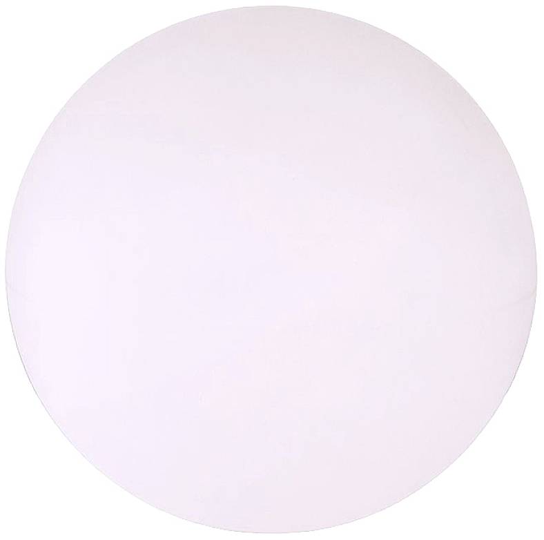 Jednoduchý biely kruh pred neutrálnym pozadím.