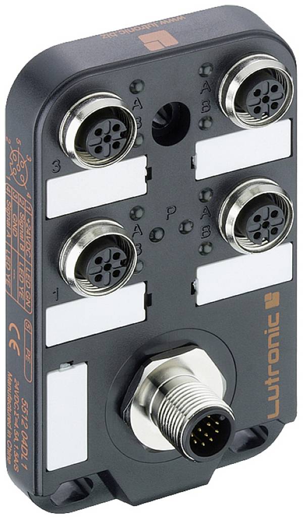 Lutronic 5512 04DL1 5512 04DL1 pasívny box senzor/ aktor rozdeľovač M12 s kovovým závitom 1 ks Single