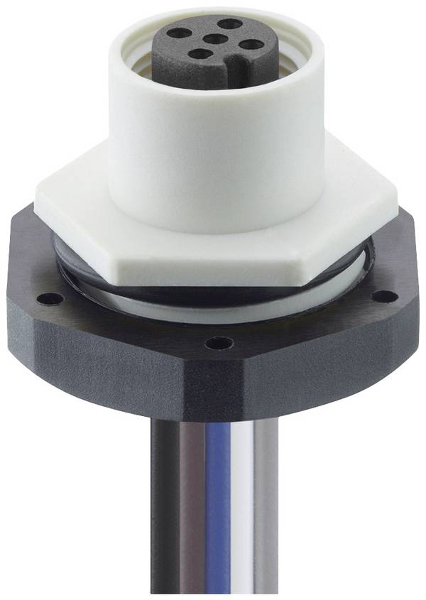 Lutronic 1220 ... T20CW101 ... zabudovateľný zástrčkový konektor pre senzory - aktory, 1220 05 T20CW101 0,5m, piny: 5, 0.5 m, 1 ks
