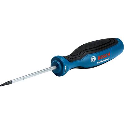 Modrý skrutkovač značky Bosch Professional s ergonomickým držadlom, vhodný pre presné práce.