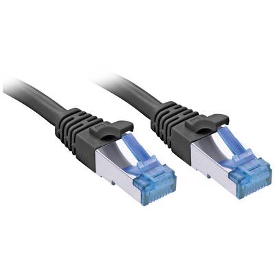 Dva čierne ethernetové káble s modrým plastovým konektorom, ktoré sa používajú na sieťové pripojenia.