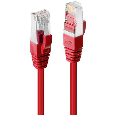 Dva červené ethernetové káble s priehľadnými konektormi, vhodné pre sieťové pripojenia.