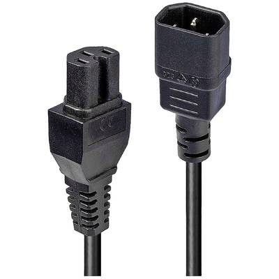 Dva čierne elektrické konektory, vľavo zásuvka, vpravo zástrčka. Sú prepojené káblom, ktorý vedie vertikálne.