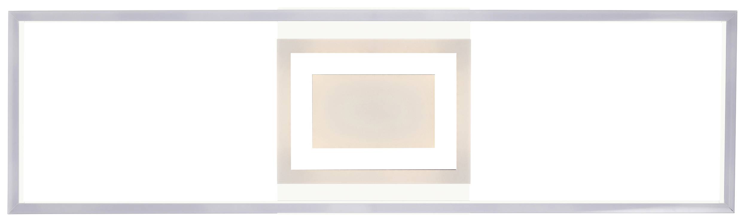 Umelecké dielo s viacerými obdĺžnikovými rámami v rôznych odtieňoch sivej, ktoré sa prekrývajú a vytvárajú centrálny vzor.