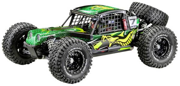 Absima Rock Racer MAMBA 7 zelená bezkefkový 1:7 RC model auta elektrický buggy 4WD (4x4) RtR 2,4 GHz