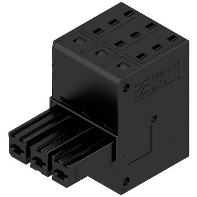Čierny elektrický konektor s viacerými vstupnými miestami, vhodný pre komplexné aplikácie zapájania v elektronike.