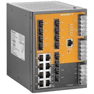 Weidmüller IE-SW-SL20M-8GT-12GESFP-HV priemyselný ethernetový switch 10 / 100 / 1000 MBit/s