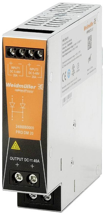 Weidmüller PRO DM 20 Modulo diodi 20 A 480 VA, 932 W Contenuto 1 pz.