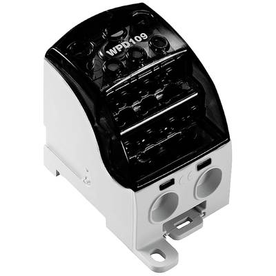 Čierno-biely elektrický komponentový modul s nápisom 'WPD109' hore, dole sú viditeľné dve pripájacie zásuvky.