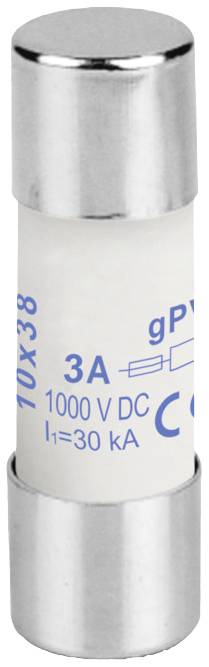 Weidmüller 2783180000 FUSE 10X38 3A 1000 VDC GPV Fusibile (Ø x L) 10.3 mm x 38 mm 3 A 1000 V/DC Contenuto 10 pz.