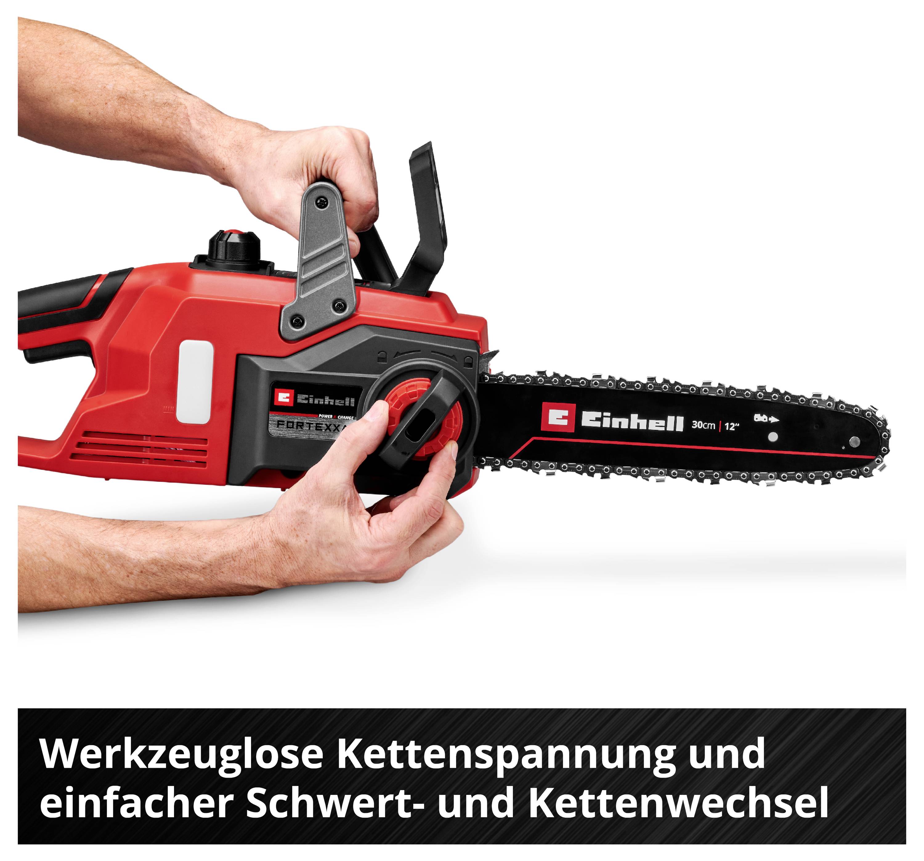 Einhell Power X-Change FORTEXXA 18/30 na akumulátor reťazová píla Dĺžka čepele 300 mm-6