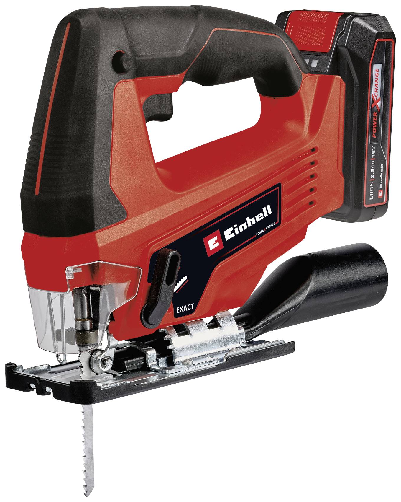 Einhell TC-JS 18 Li (1x2,5 Ah) Sticksåg Batteridriven 4321228 inkl. väska, inkl. laddare, inkl. 1x batteri 18 V 2.5 Ah