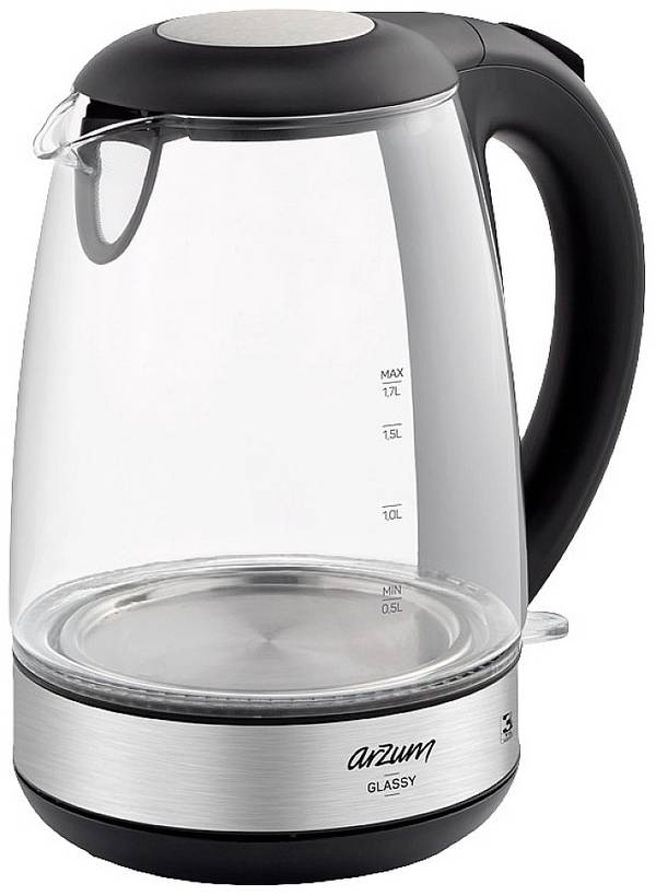arzum AR3071 rýchlovarná kanvica, bezšnúrová/vý, čierna, AR3071