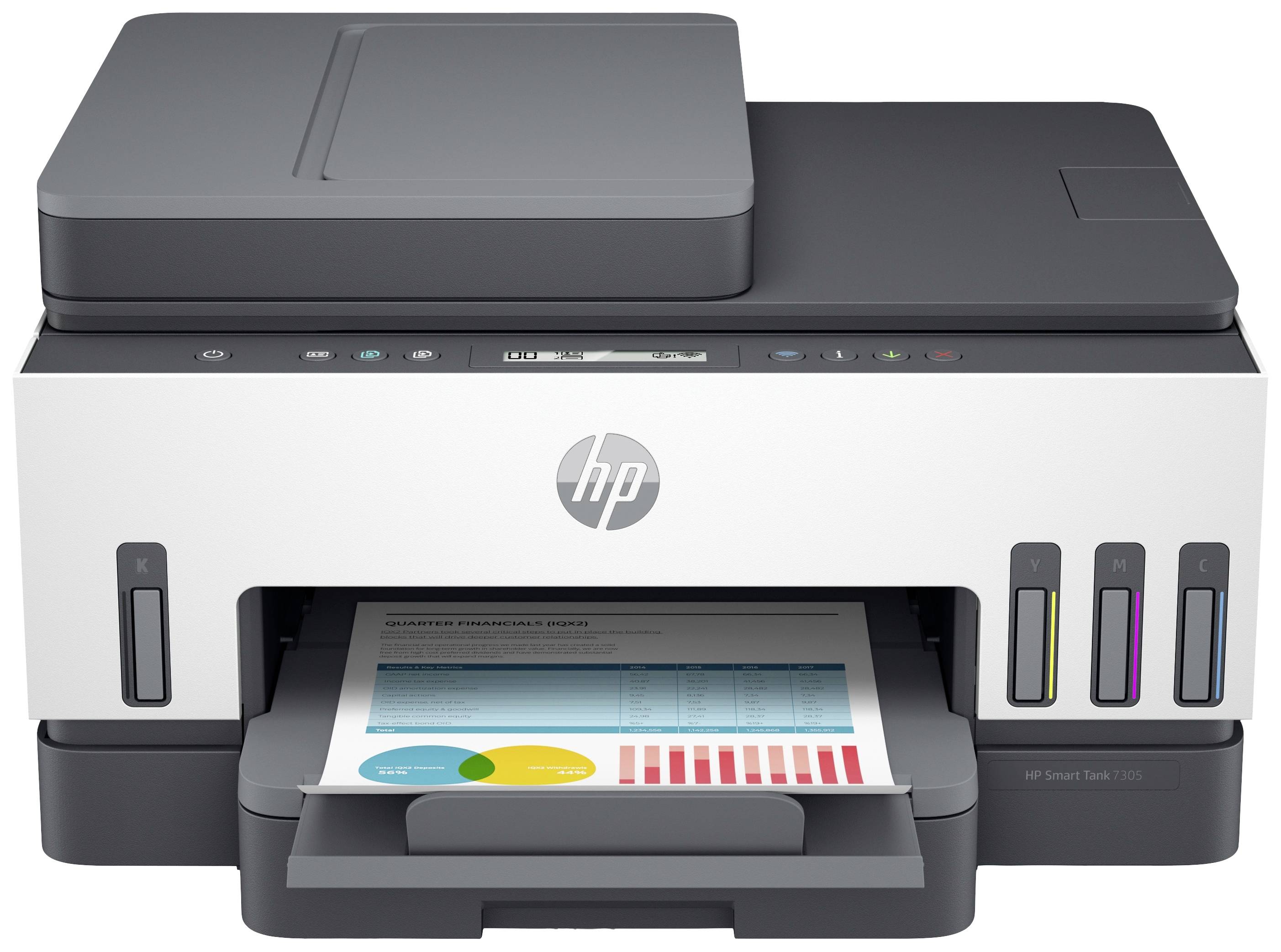 HP Smart Tank 7305 All-in-One Imprimante multifonction jet dencre couleur A4 imprimante, scanner, photocopieur système à réservoir dencre, recto-verso, Wi-Fi,
