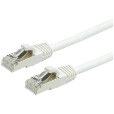 Sieťový kábel s konektormi RJ45 na oboch koncoch, vhodný pre LAN pripojenia.