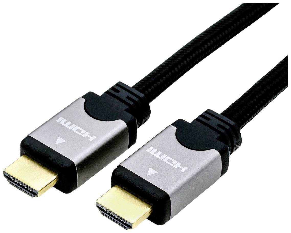 ROLINE Cavo HDMI ad alta velocità con Ethernet, ST-ST, nero / argento, 3 m