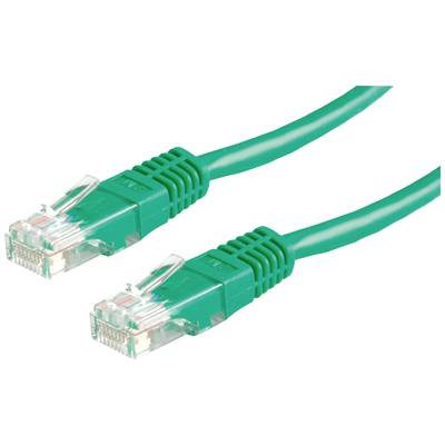 Roline 21.15.0563 RJ45 sieťové káble, prepojovacie káble CAT 5e U/UTP 5.00 m zelená 1 ks