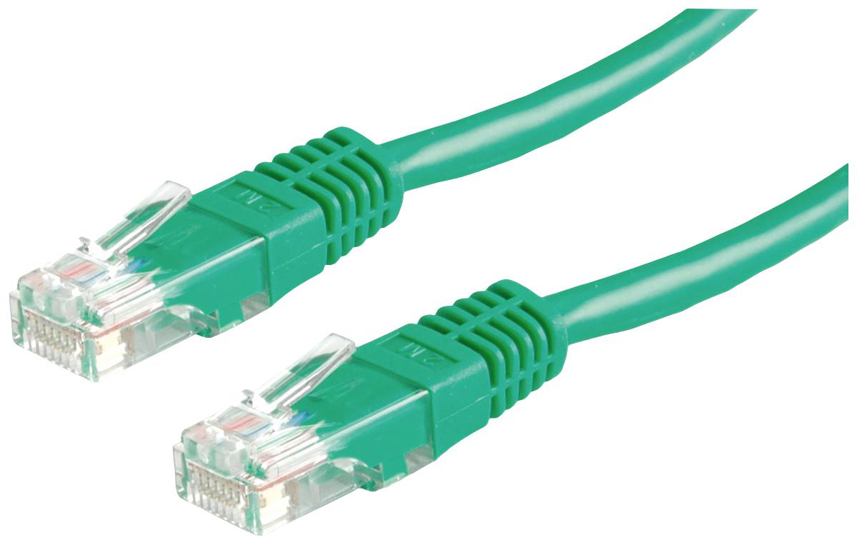 Value 21.99.1523 RJ45 Cavo di rete, cavo patch CAT 6 U/UTP 0.50 m Verde non schermato 1 pz.