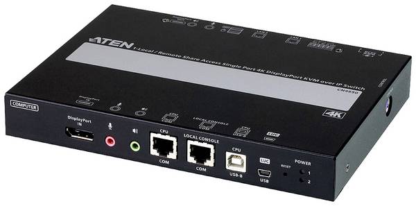 ATEN CN9950 DisplayPort KVM extender cez sieťový kábel RJ45