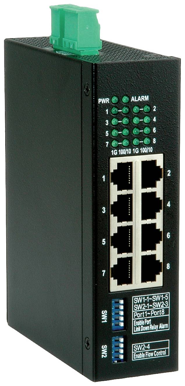 Switch Gigabit industriale ROLINE, 8x RJ-45