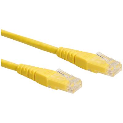 Dva žlté ethernetové káble s priehľadnými konektormi, ktoré sa používajú na sieťové pripojenia.