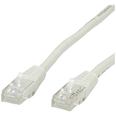 Biely sieťový kábel s dvoma RJ-45 konektormi na oboch koncoch, často používaný na prepojenie počítačov so sieťami.