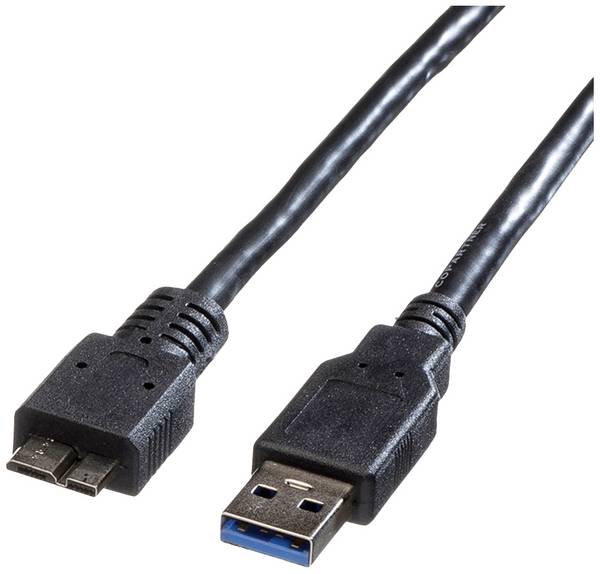 Roline USB kábel USB 3.2 Gen1 USB-A zástrčka, USB Micro-B zástrčka 2.00 m čierna tienený 11.02.8875